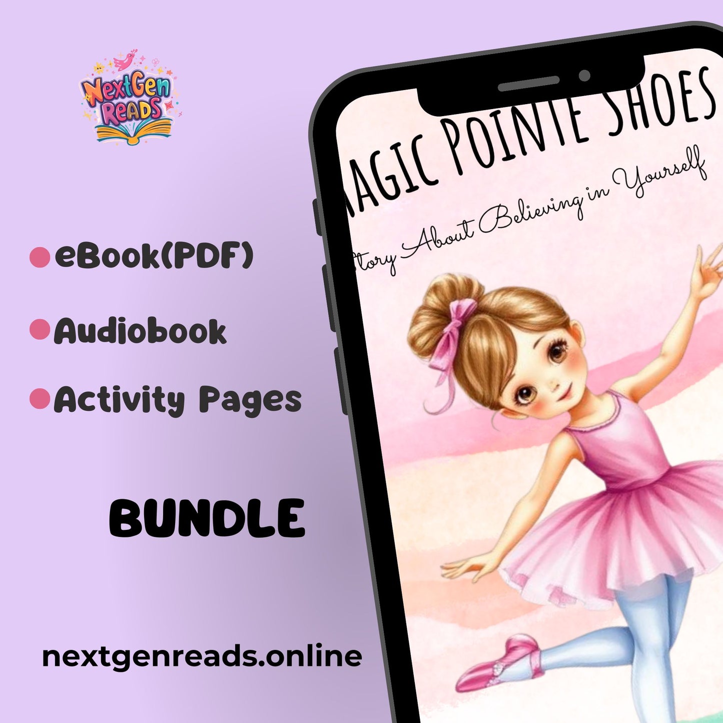 The Magic Pointe Shoes - Audiobook + Ebook PDF + Activity Pages BUNDLE