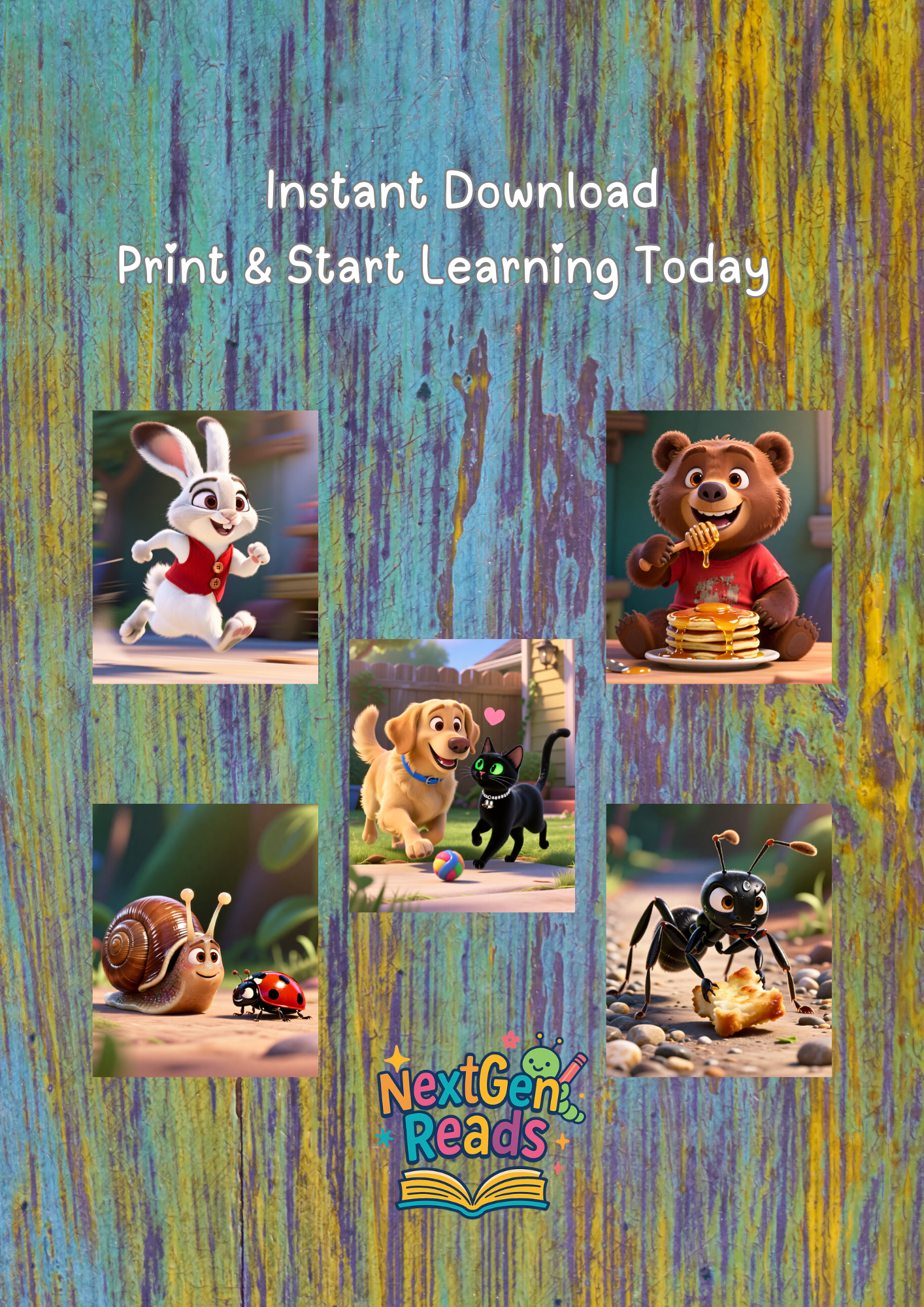 Kids Printable Worksheets Bundle | 5 Social Emotional Learning Stories & Reading Activities (Grades 2–4)