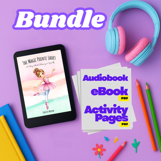 The Magic Pointe Shoes – Children’s Interactive Read-Along Flipbook + eBook PDF + Activity Pages BUNDLE | Inspiring Dance Story for Kids Ages 4–8 | Printable Activities, Stickers and Certificate