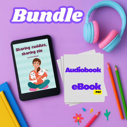 Sharing Cuddles, Sharing Pie – Children’s Interactive Read-Along Flipbook + eBook (PDF) BUNDLE | Heartwarming Friendship Story for Kids Ages 4–6