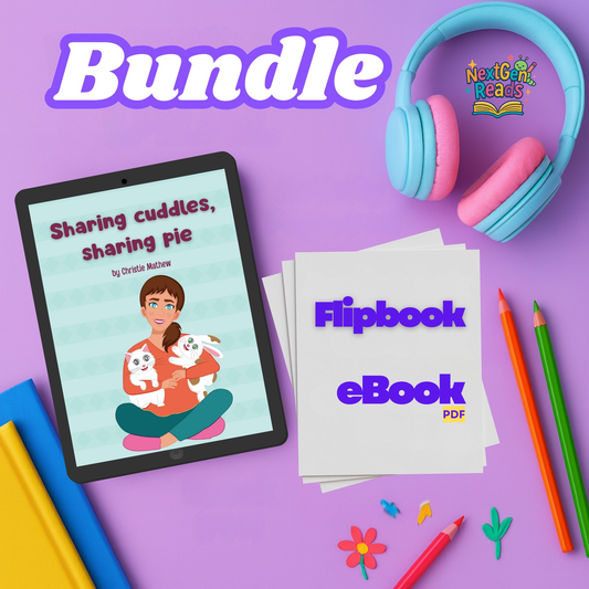 Sharing Cuddles, Sharing Pie – Children’s Interactive Read-Along Flipbook + eBook (PDF) BUNDLE | Heartwarming Friendship Story for Kids Ages 4–6